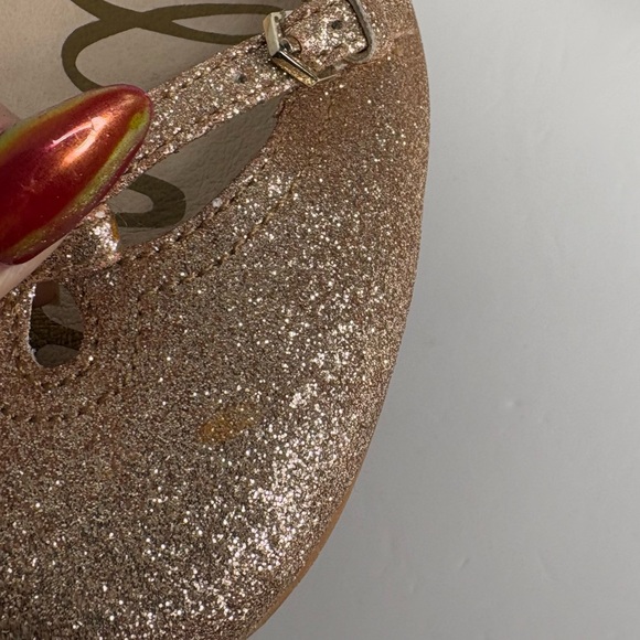 Sam Edelman Leena Ballet Flats Glittery Rose Gold Size 8.5 - Picture 11 of 12